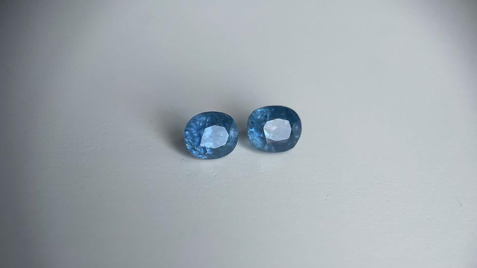 Thumbnail: Total 3.69ct Burmese Unheated Blue Sapphire Pair