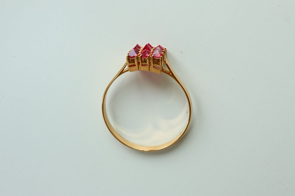 Thumbnail: Jedi Angel cut spinel ring top view