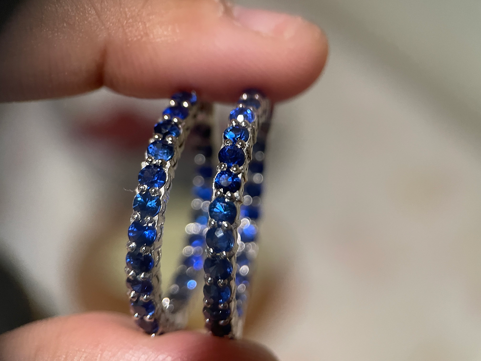 Thumbnail: Sapphirre Hoop Earring
