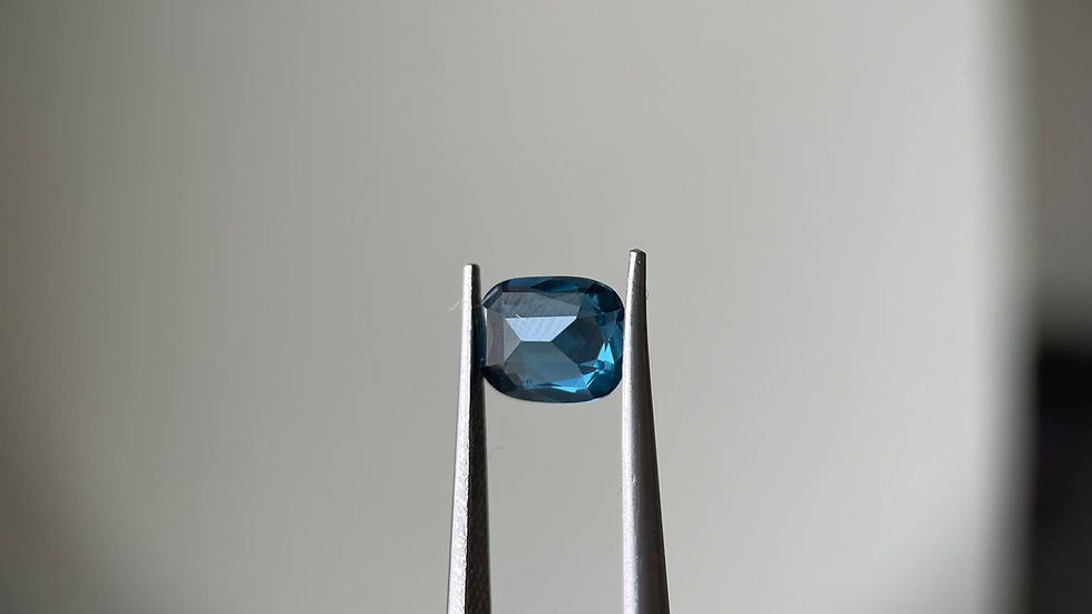 Thumbnail: Natural unheated blue sapphire back view