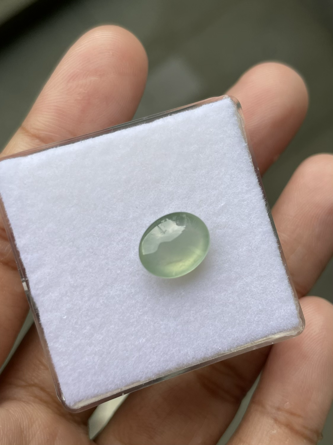 2.6Ct Type A icy light Green Jadeite Jade 