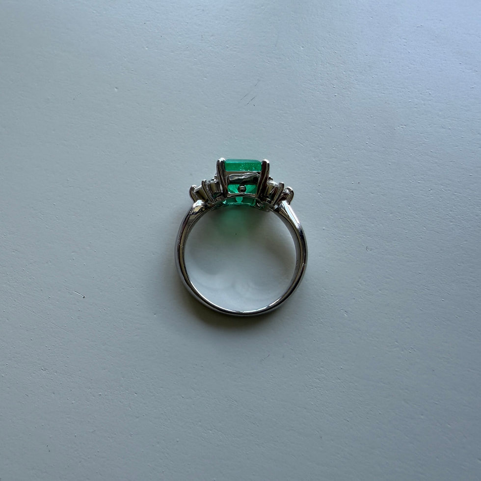 Thumbnail: GIA F1/Minor 1.59ct Colombian Emerald Ring, Clarity Enhanced F1
