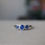 Thumbnail: Triple blue sapphire and natural diamond ring in 18k solid gold