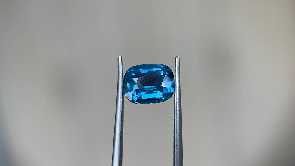 Thumbnail: Natural Color Changed Blue Spinel Front View
