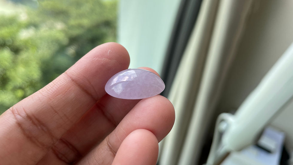 Thumbnail: Huge Type Lavender Jade Side View