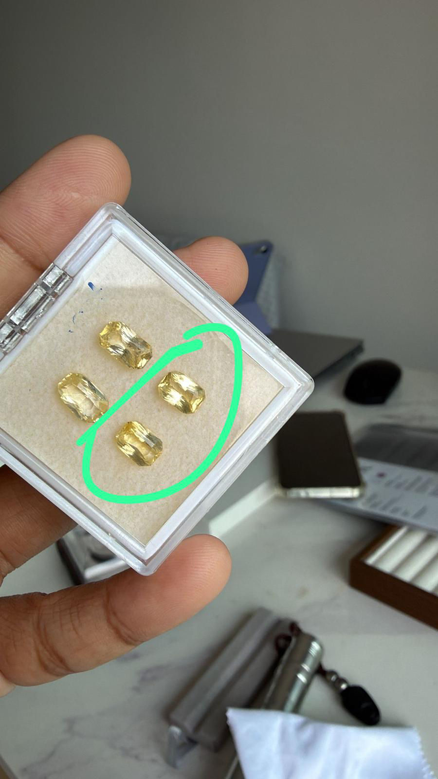 Thumbnail: 3.07ct Unheated Ceylon Yellow Sapphire  Pair (Bespoke Order)