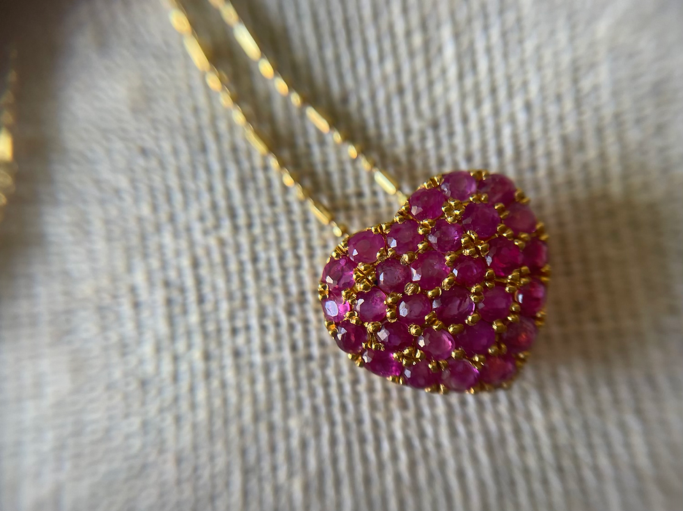 Thumbnail: Heart shaped ruby pendant 