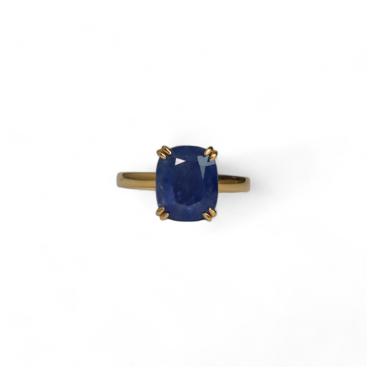 Burma no heat blue sapphire ring