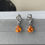Thumbnail: 5.1Ct Spessartine Garnet and 0.12Ct Natural Diamond Earring in 18k gold