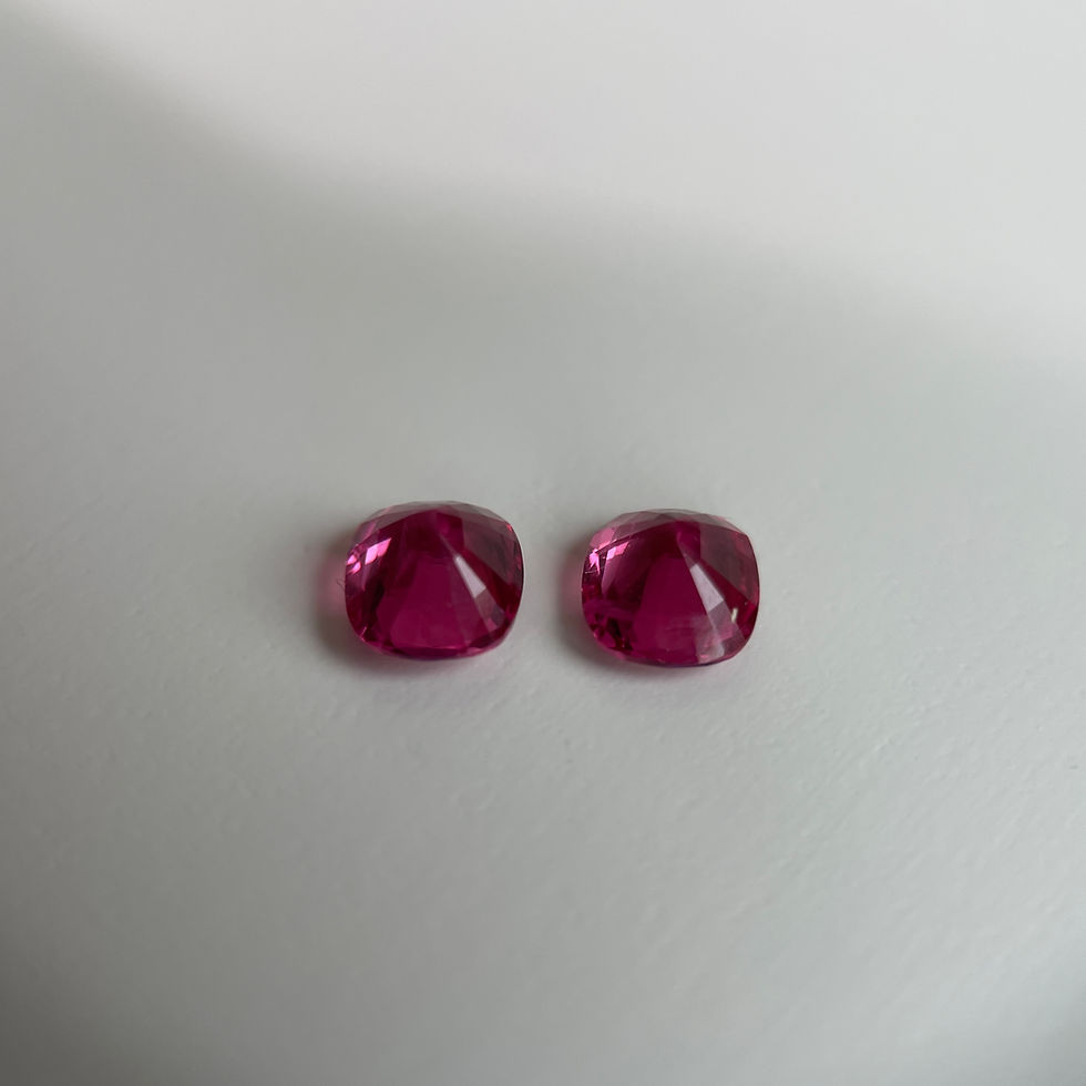 Thumbnail: 6x5mm Neon Reddish Pink Spinel /Jedi Spinel/Mansin Spinel /Neon Hot Pink