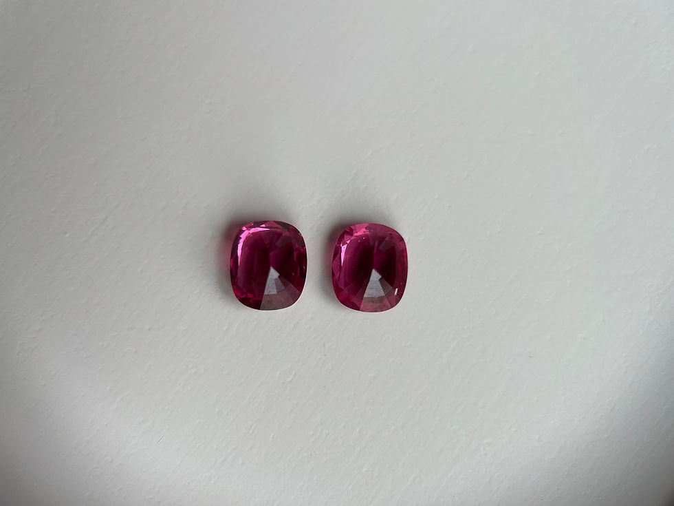 Thumbnail: 6x5mm Neon Reddish Pink Spinel /Jedi Spinel/Mansin Spinel /Neon Hot Pink