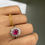 Thumbnail: 1.67Ct Burmese Unheated Ruby and diamond ring in 18k solid gold (JH13450)
