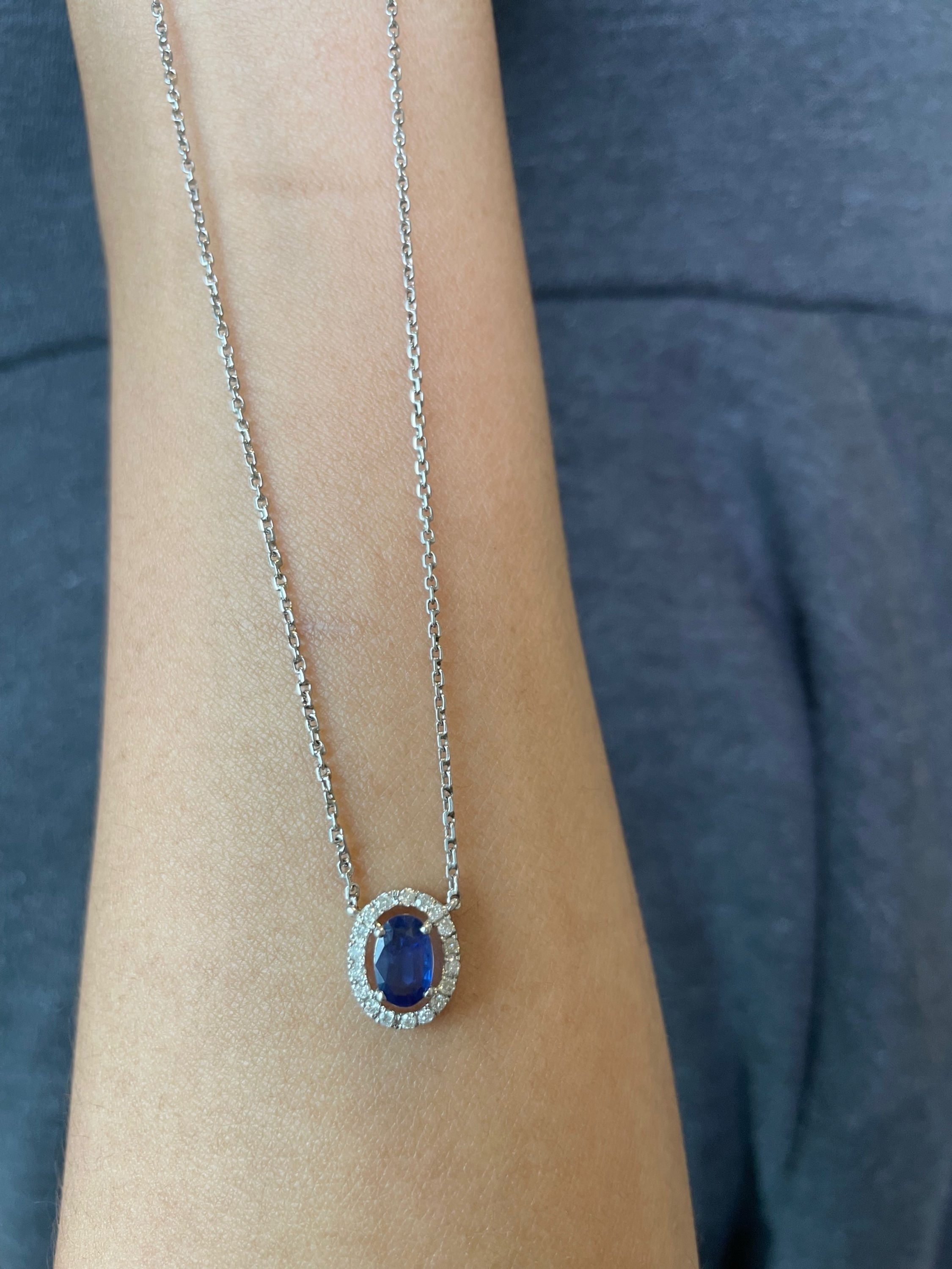 Burmese Unheated Blue Sapphire Necklace