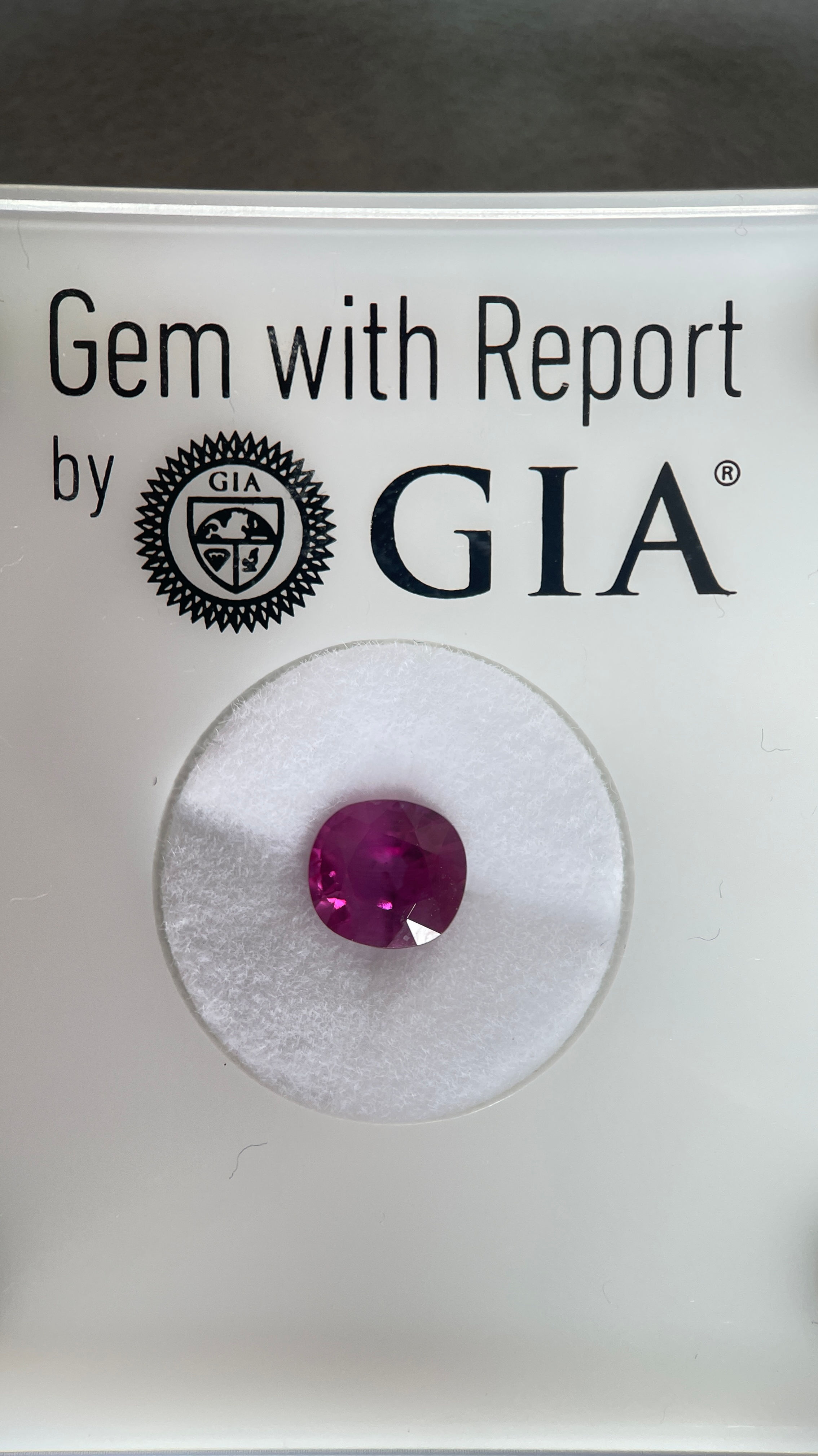GIA certified 1.37ct Unheated Burma Ruby