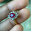 Thumbnail: 0.89Ct Burma Unheated Ruby Ring
