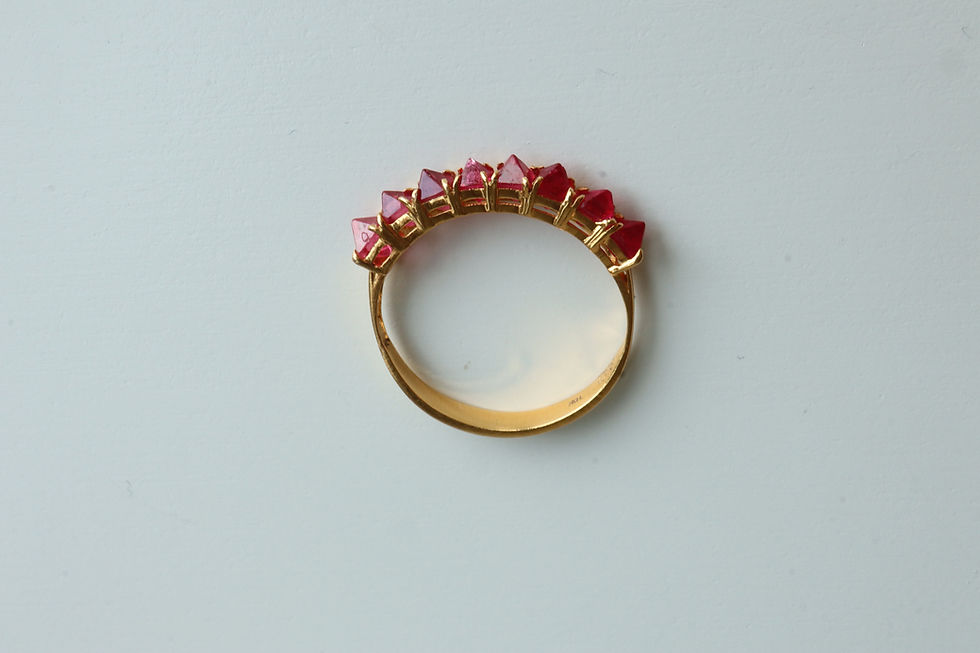 Thumbnail: Angel Cut Red Spinel Ring Top View