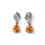 Thumbnail: 5.1Ct Spessartine Garnet and 0.12Ct Natural Diamond Earring in 18k gold