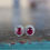 Thumbnail: 2Ct Pinkish Red ruby earring