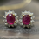 Thumbnail: Burmese Unheated Ruby Earring 