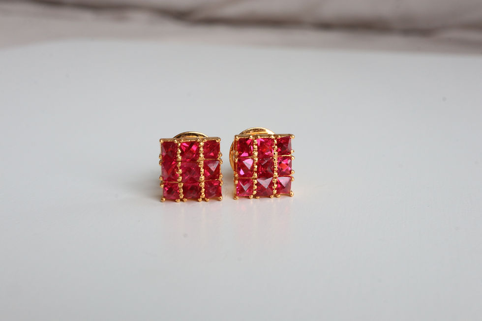 Thumbnail: Angel cut spinel earring front view