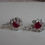 Thumbnail: Total 1.95Ct Unheated Burma Ruby and Natural diamond Cluster Earring