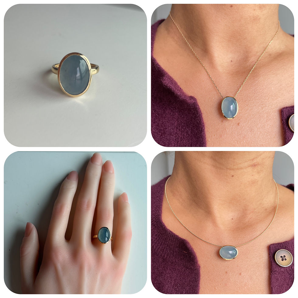 Thumbnail: 6.2ct Burma Type A Jadeite Jade Ring/Pendant (convertible style)