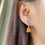 Thumbnail: 5.1Ct Spessartine Garnet and 0.12Ct Natural Diamond Earring in 18k gold