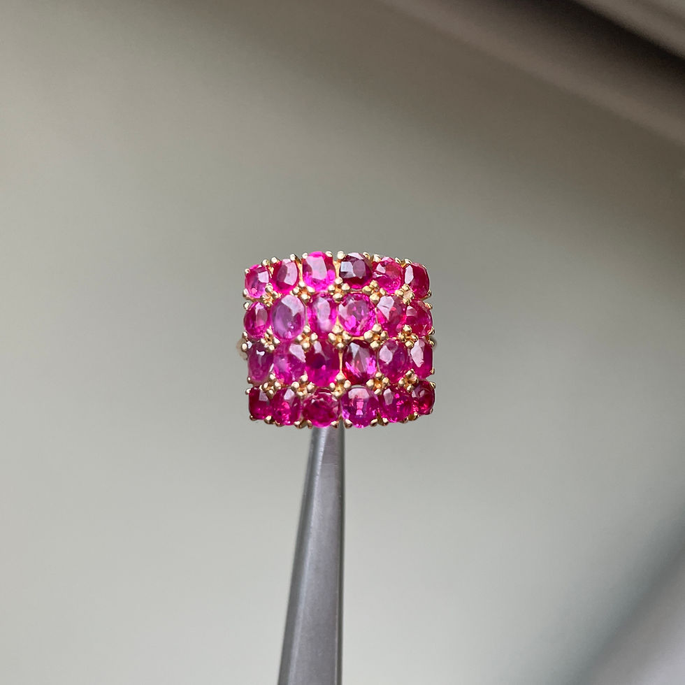Thumbnail: Burma Unheated Ruby Ring Front View