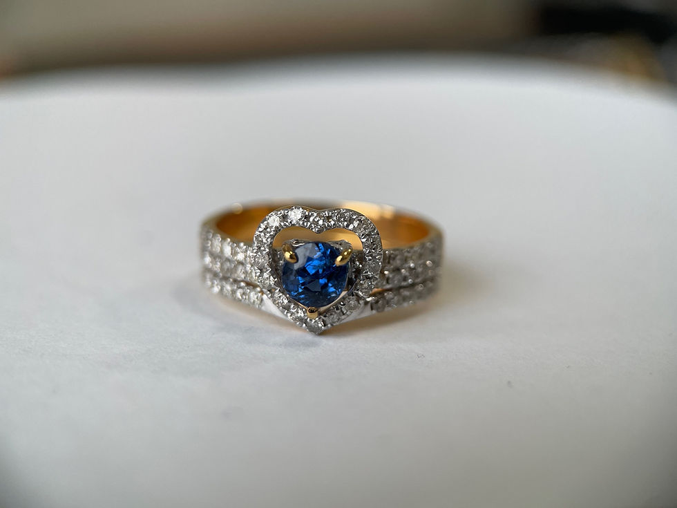 Thumbnail: Unheated blue sapphire ring