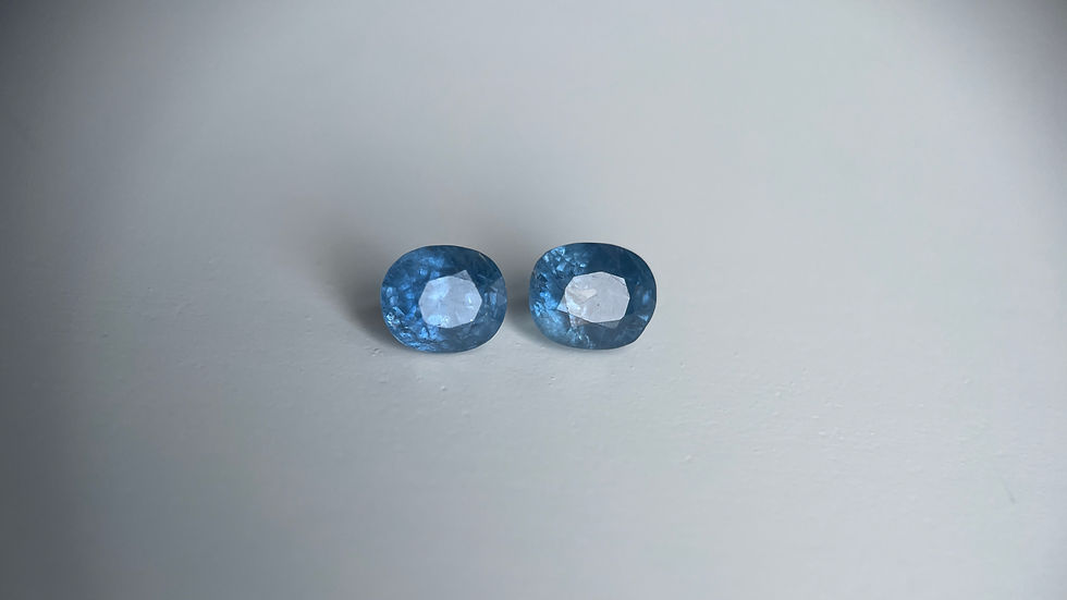 Thumbnail: Total 3.69ct Burmese Unheated Blue Sapphire Pair