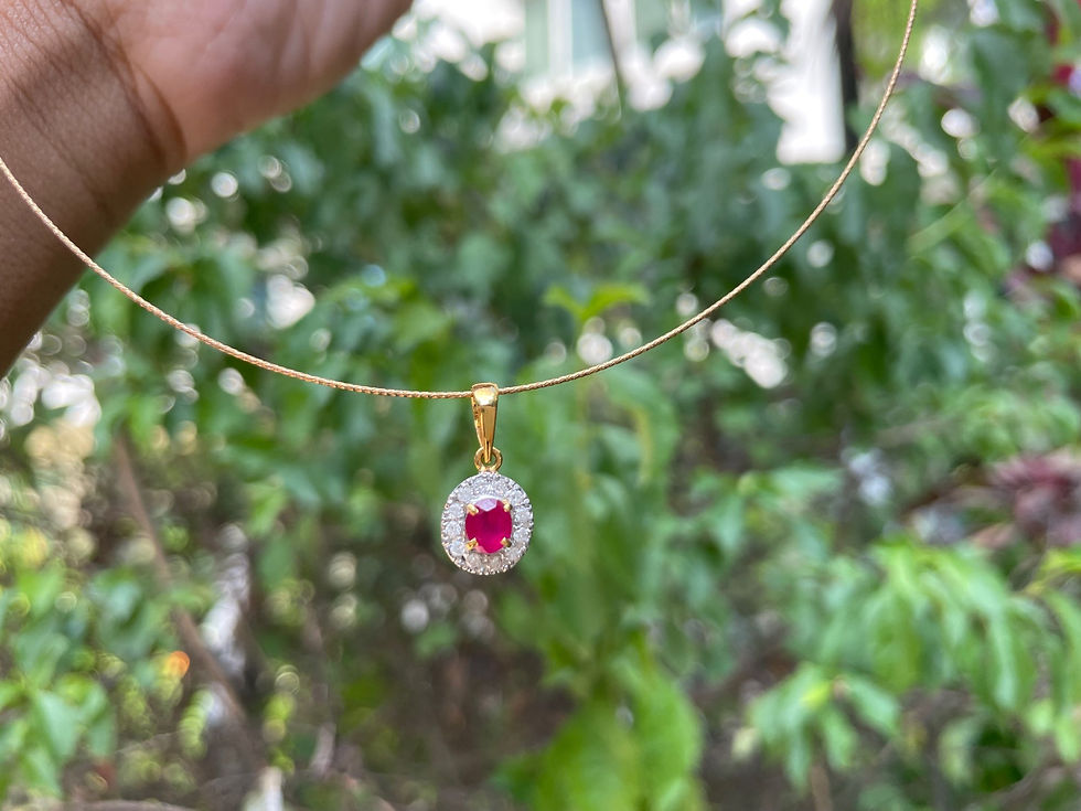Thumbnail: 0.7Ct Burma No Heat Ruby Pendant