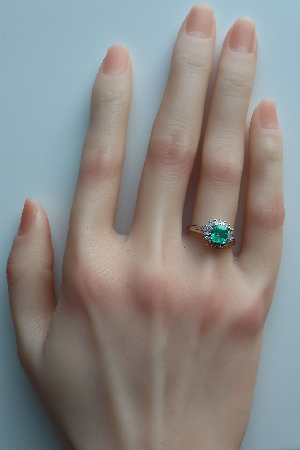 Thumbnail: GIA 1.12ct Colombian Emerald Ring ,Clarity Enhanced (F2), (6.45 x5.69 x4.48mm)