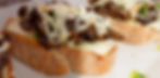 Champignon and pecorino bruschetta image