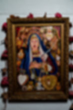 Painting of Erzulie Freda consecrated to her room and altar. It is a consigned work and a collaborat