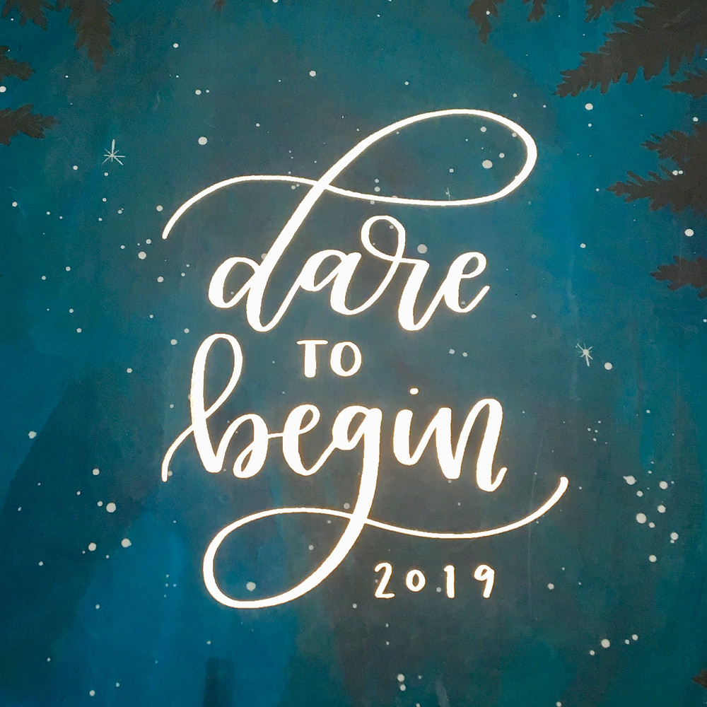 Dare to Begin 12 month 2019 planner by 1canoe2