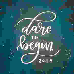 Dare to Begin 12 month 2019 planner by 1canoe2