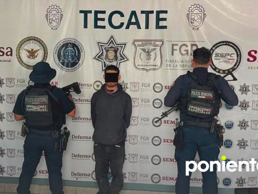 Policía Municipal de Tecate detiene a tres personas con órdenes de aprehensión y vehículo robado durante recorridos de vigilancia