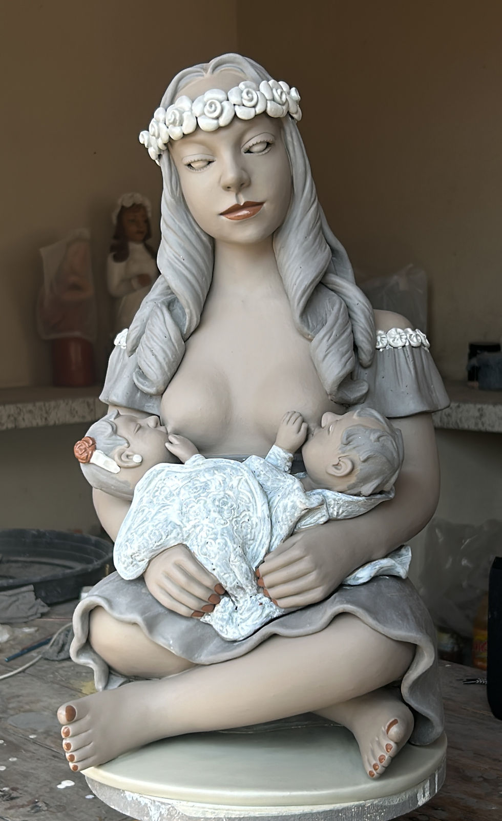 Pintura antes da queima