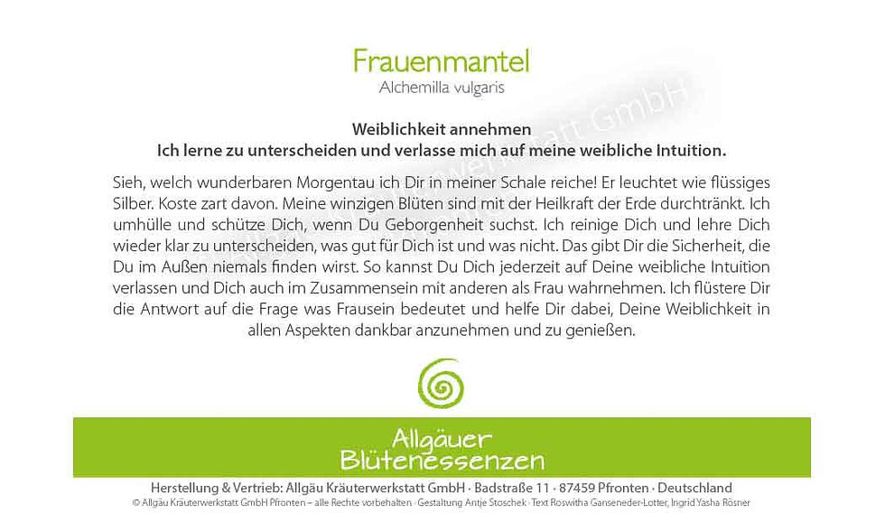 Miniaturbild: Frauenmantel - Einzelblüten-Essenz