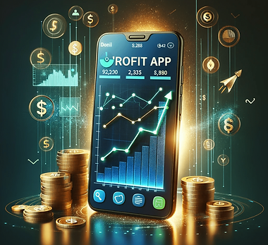 DALL·E 2024-01-22 21.09.10 - A conceptual image representing the idea of a 'Profit App', a