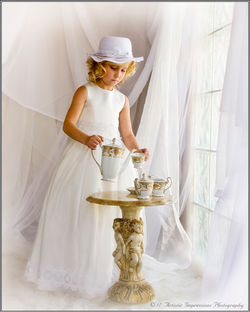 Young Girl Picture Perfect Tea Party