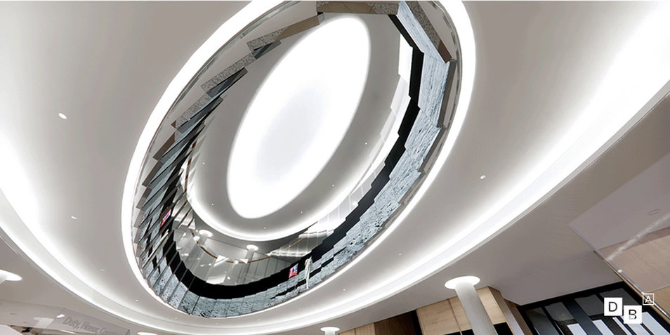 An architectural rendering of West Point Herbert Hall rotunda ceiling, designed by David Burke Architects (DBA)