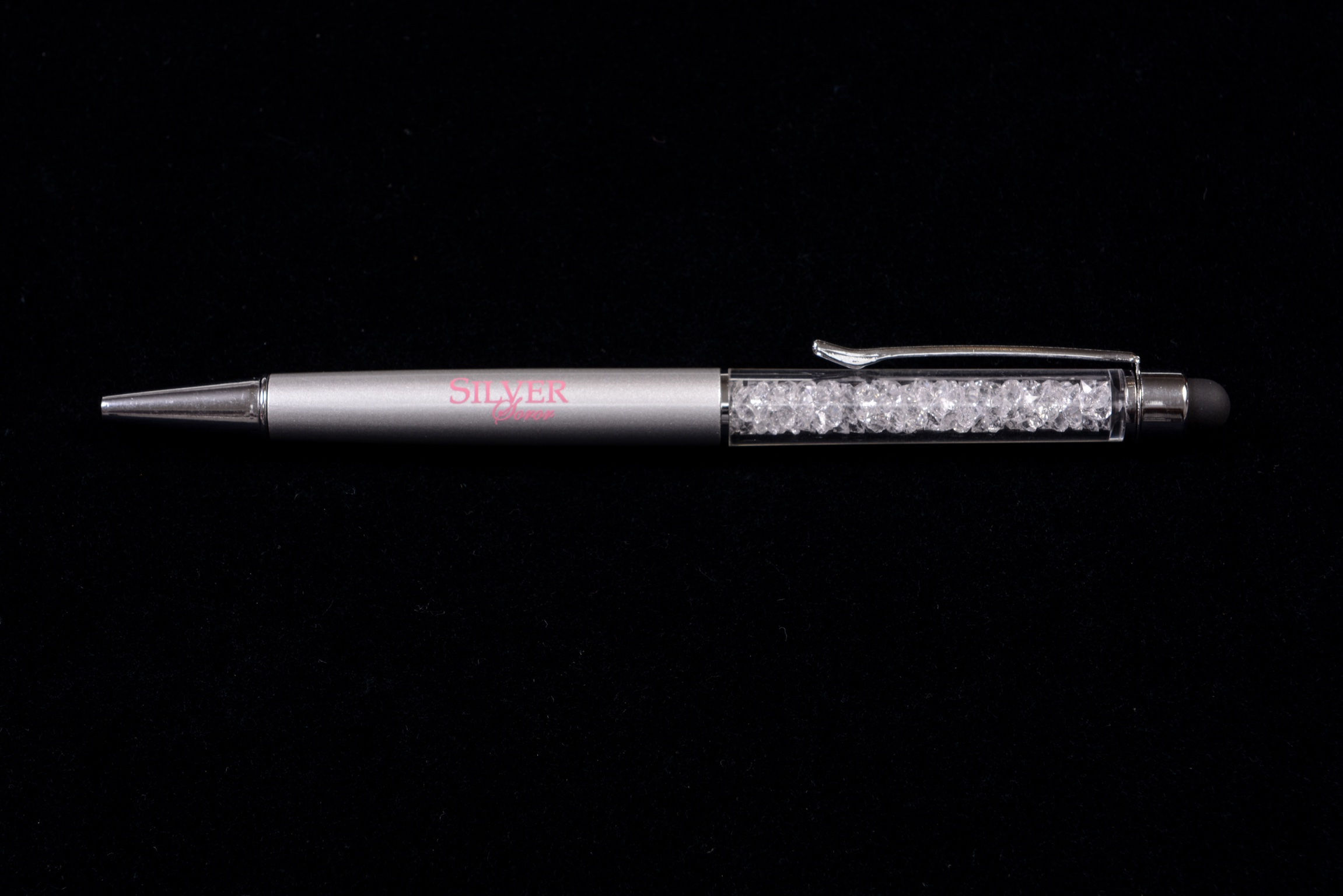 Silver Soror Bling Stylus with Ink Pen