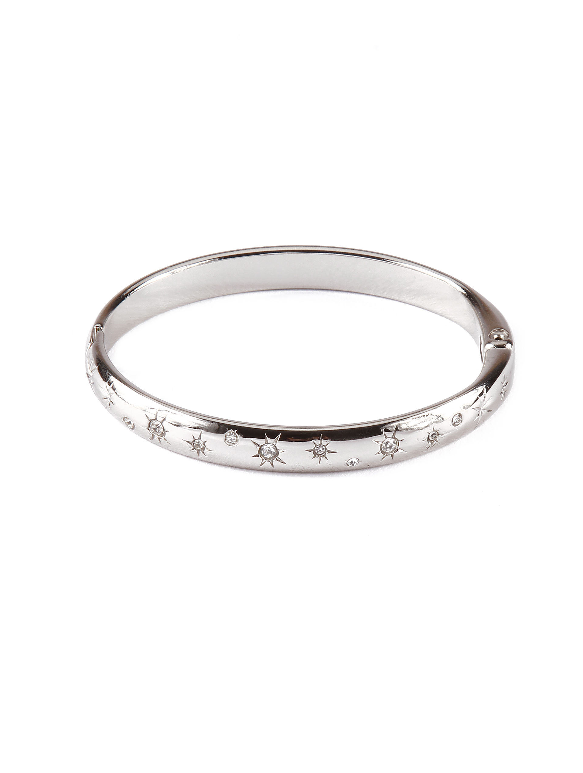 PULSEIRA DURA STRASS PRATA