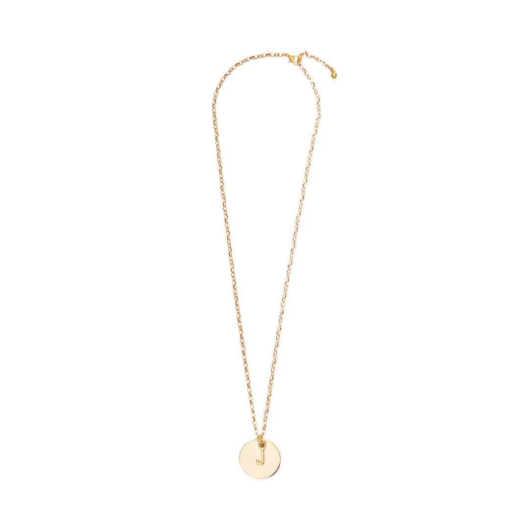 COLAR MEDALHA LETRA GRANDE J