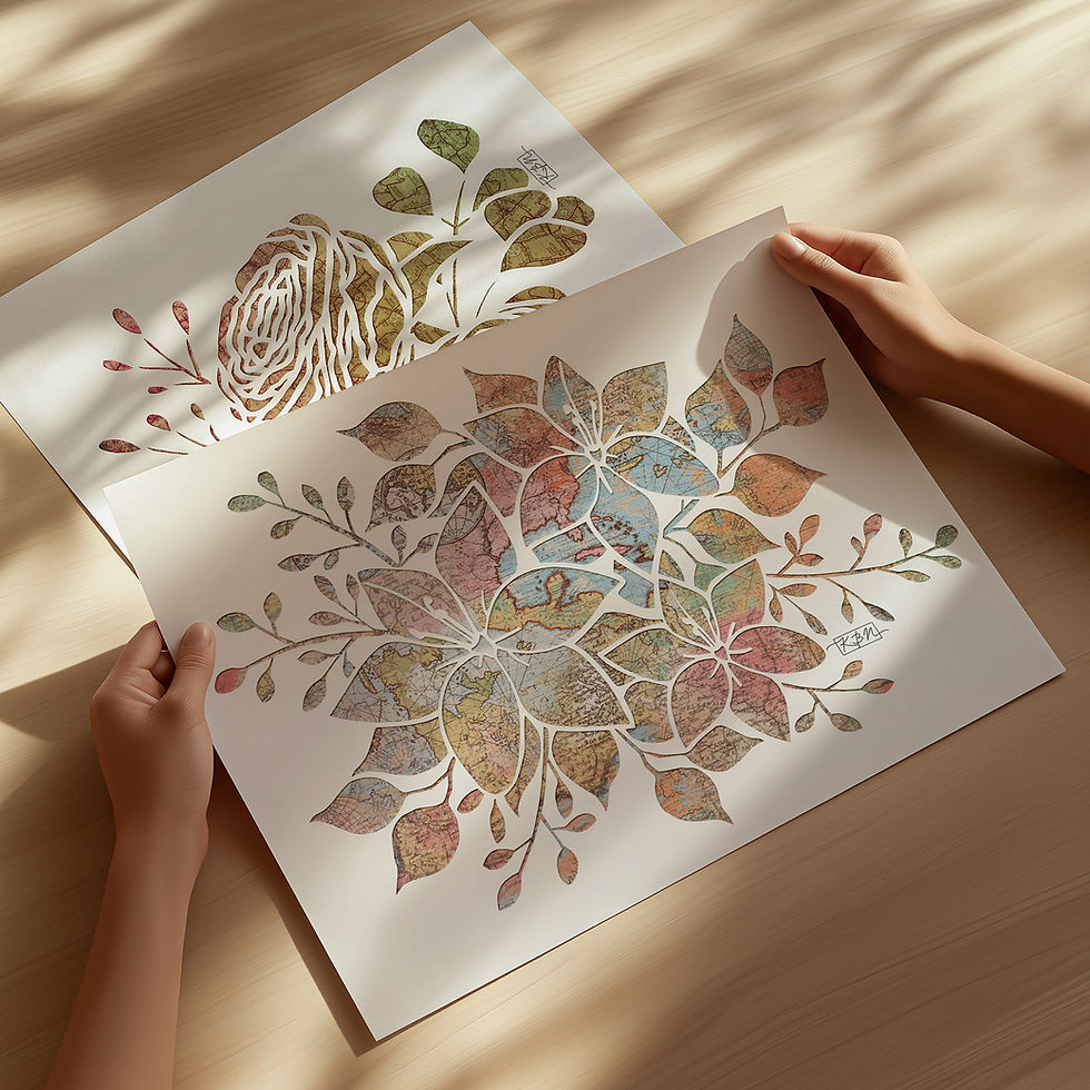 Thumbnail: "Longitudinal Lilies" Premium Giclee Fine Art Paper Print
