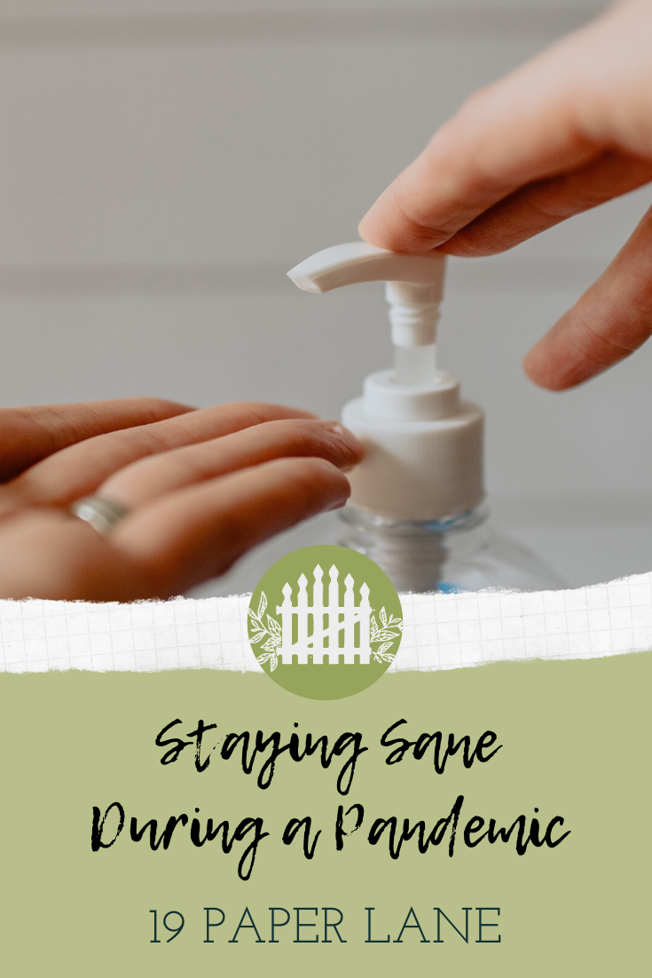 Hands using a hand pump of hand sanitizer