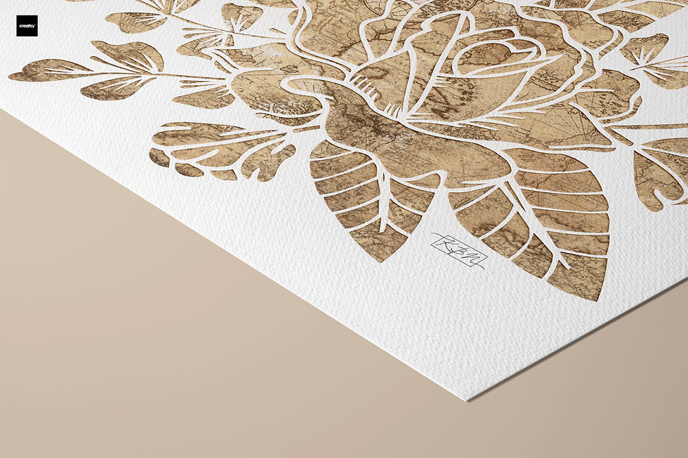 Thumbnail: "Compass Rose" Premium Giclee Fine Art Paper Print