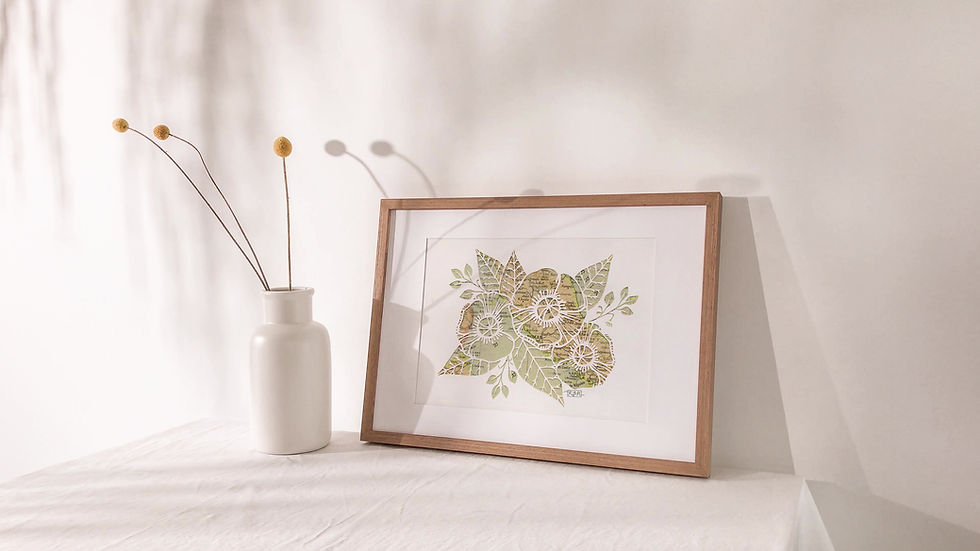 Thumbnail: "Poppy Projection" Premium Giclee Fine Art Paper Print