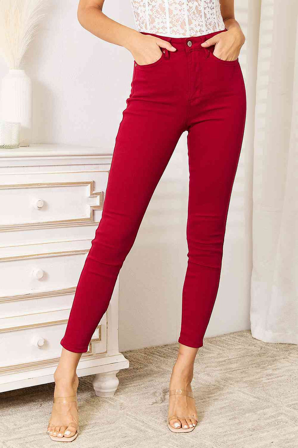 Thumbnail: Jenna High Waist Skinny Jeans-